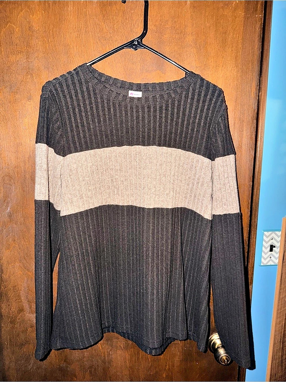 Wishlist Color Block Ribbed Sweater Size XL Like New